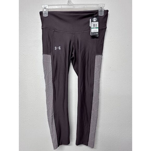 Under Armour Women's Armour Fly Fast Raised Thread Leggings - Ash Taupe L - Picture 5 of 9